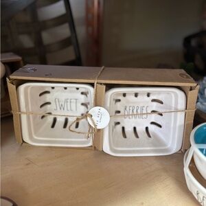 Sweet Berries Ceramic Berry Baskets - Rae Dunn